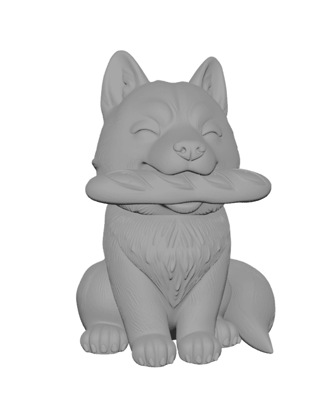 Breaded Husky figurine